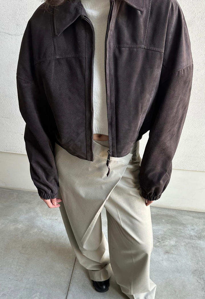 Suede Bomber brown Jacket