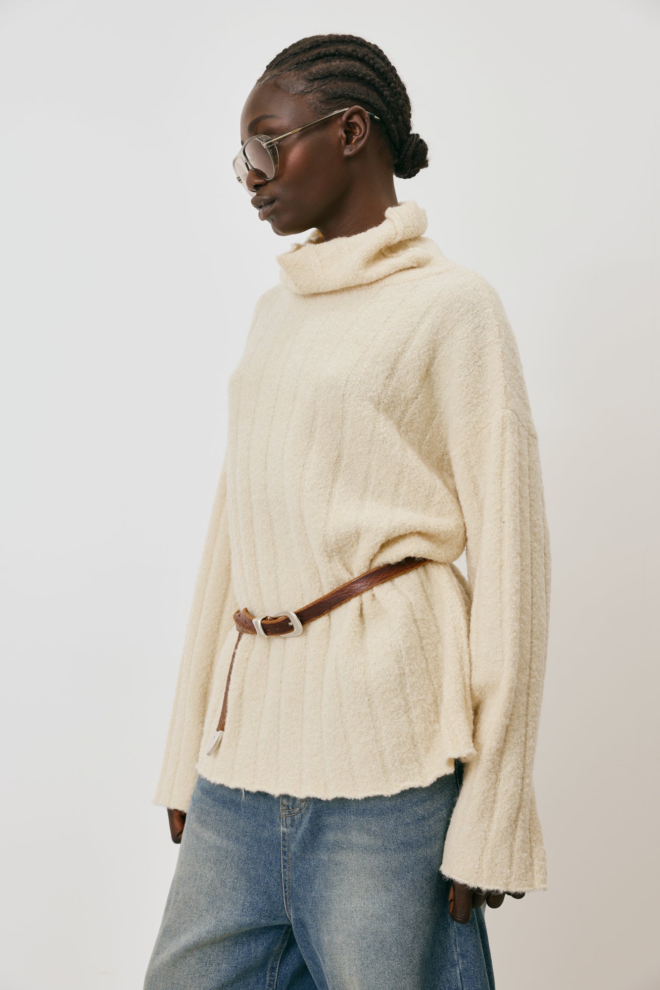 Turtleneck Rib Sweater