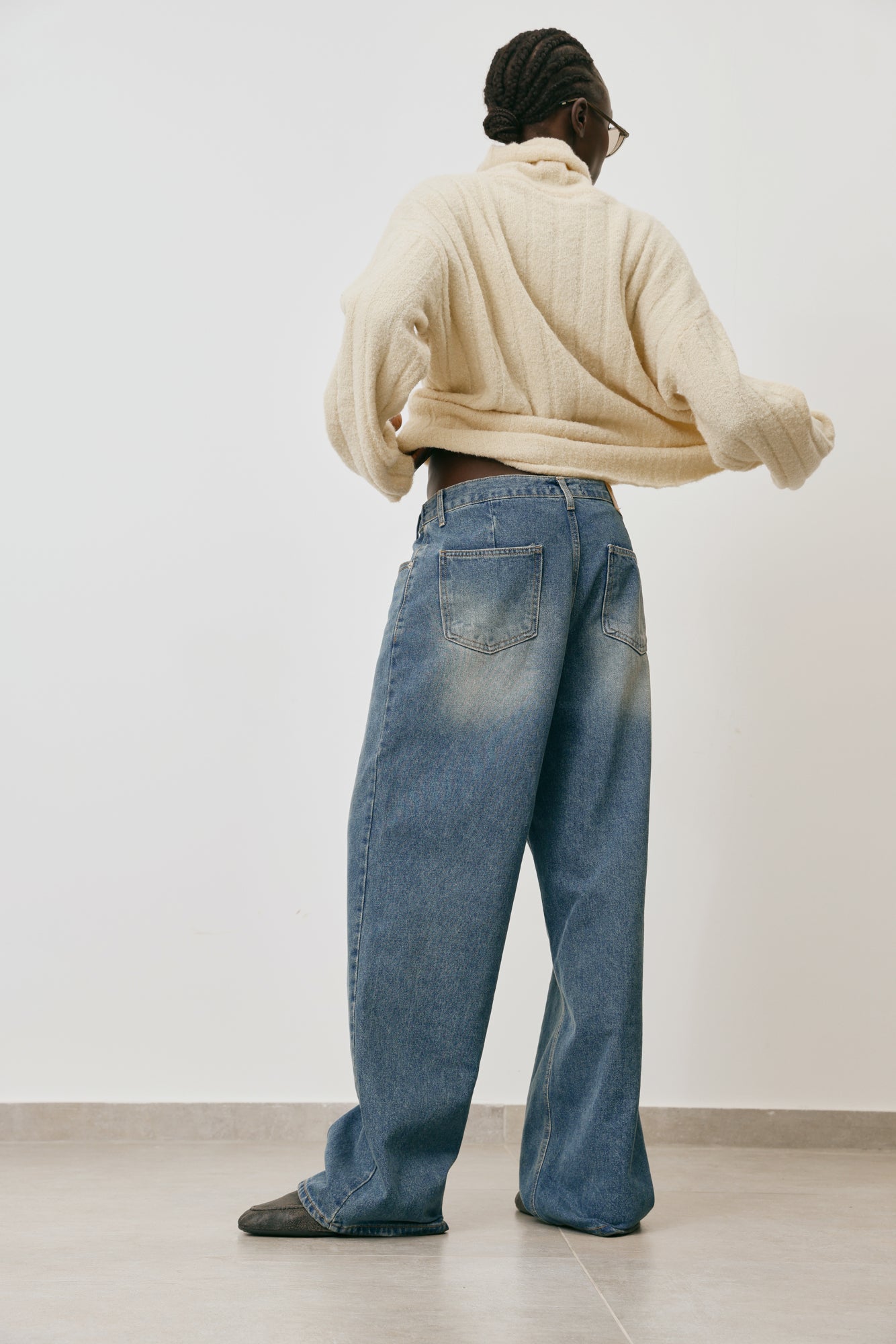 Tia Wash Wide Leg Denim Pants