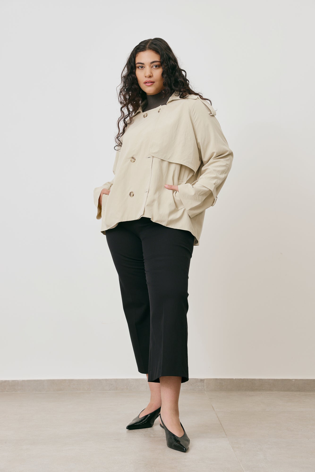 Crop Trench Coat