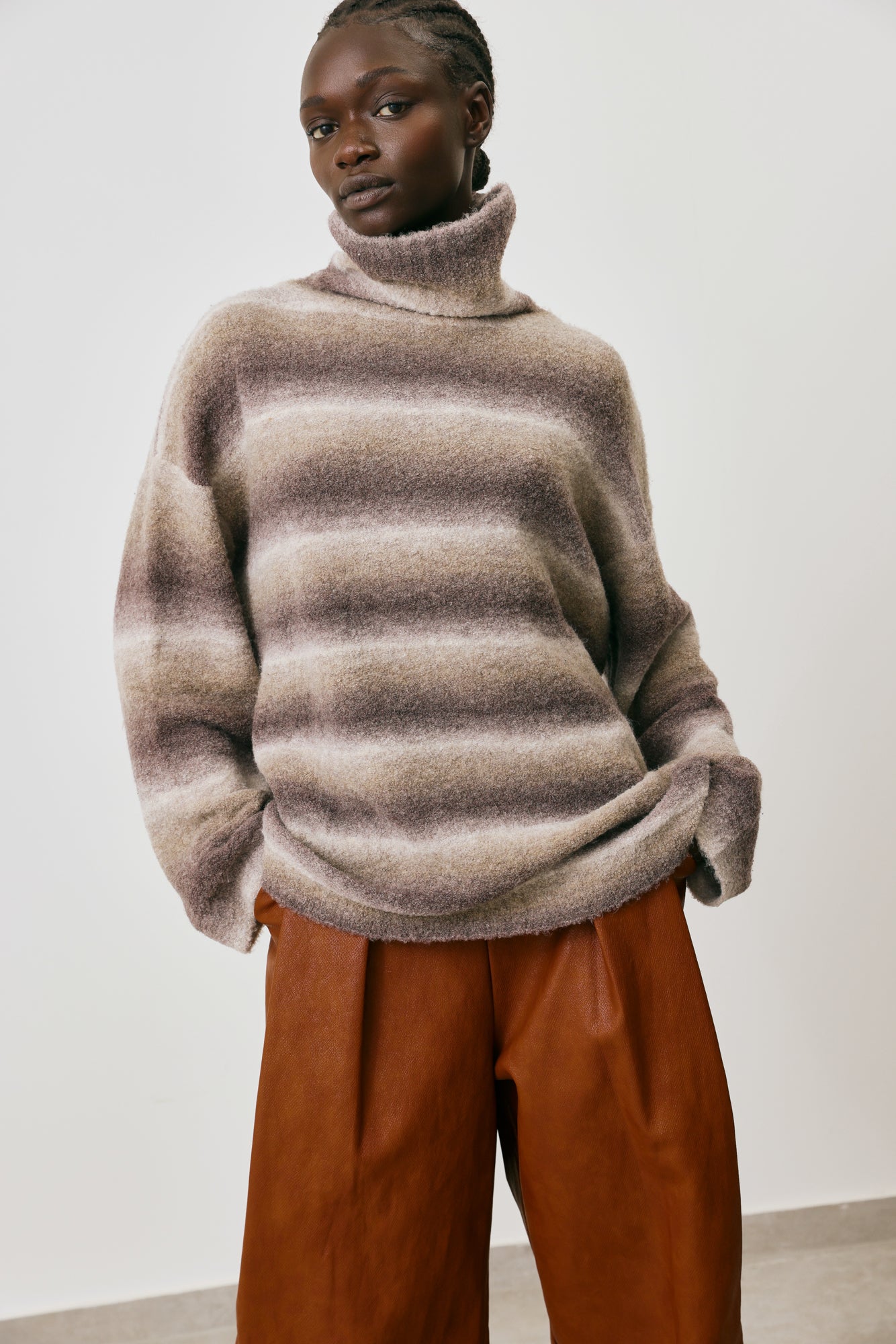 Turtleneck Ombre Sweater