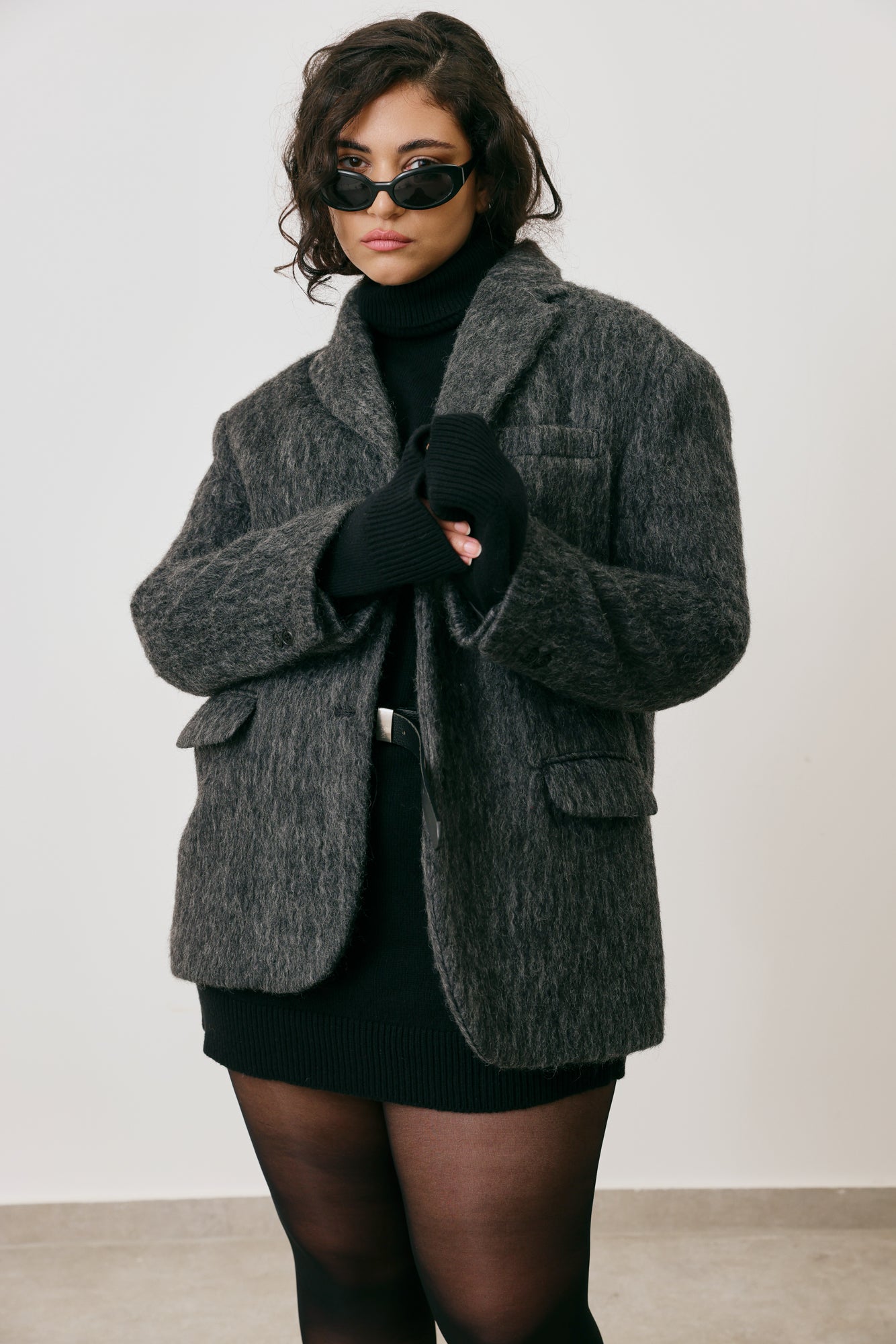 Oversized wool coat