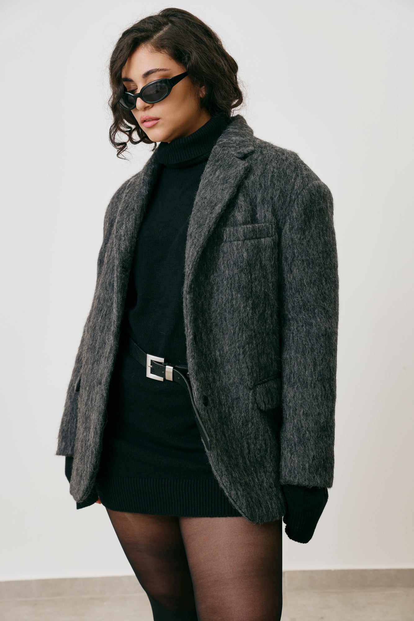 Oversized wool coat