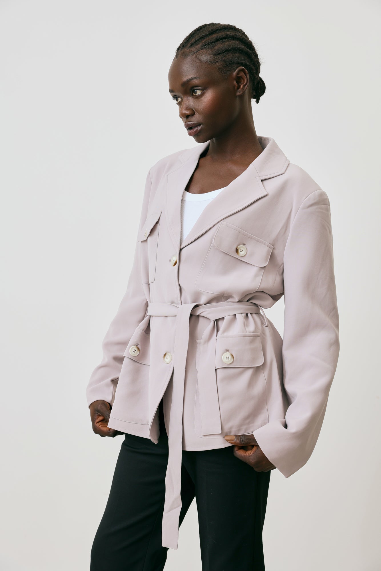 Belted Pocket Jacket