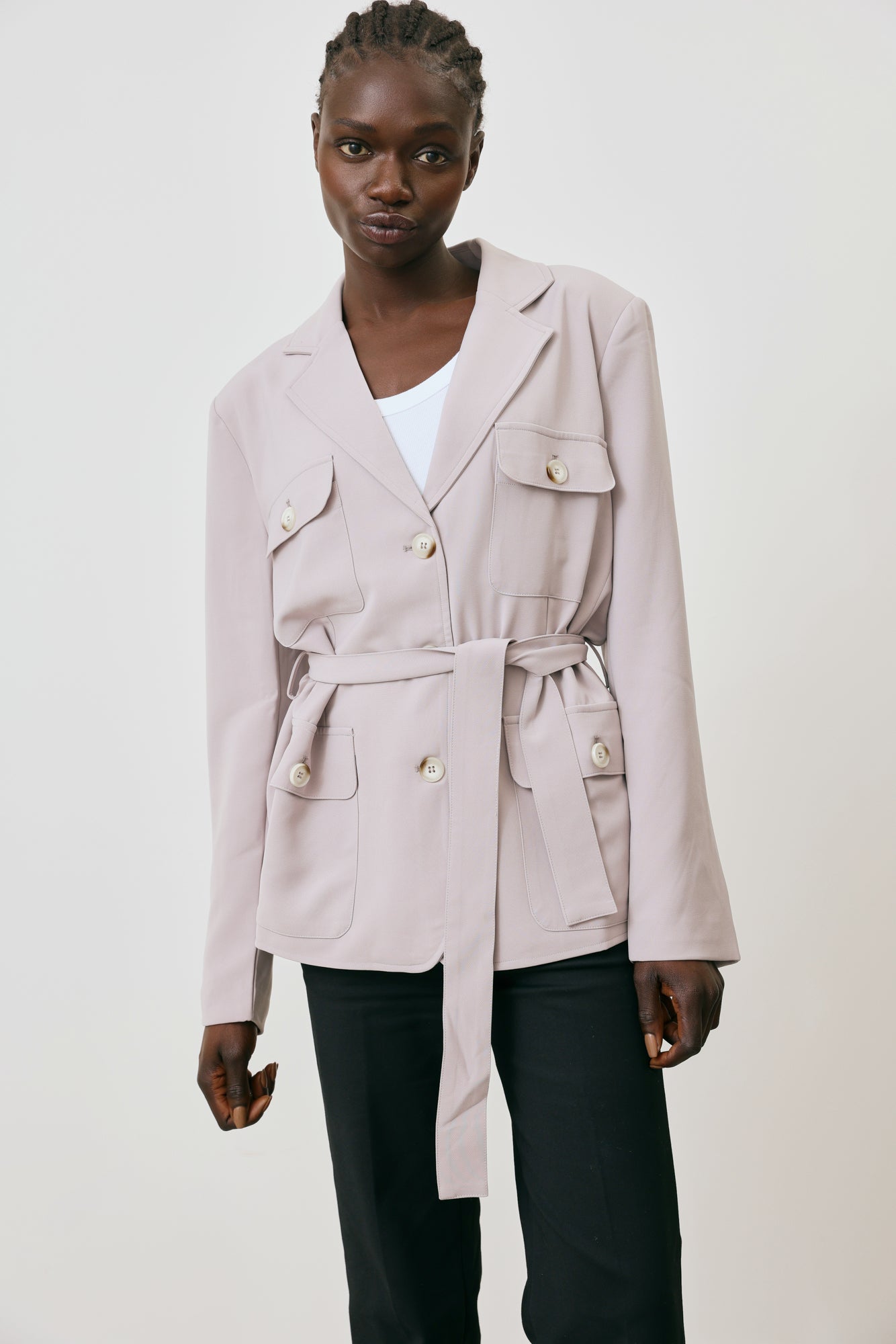Belted Pocket Jacket