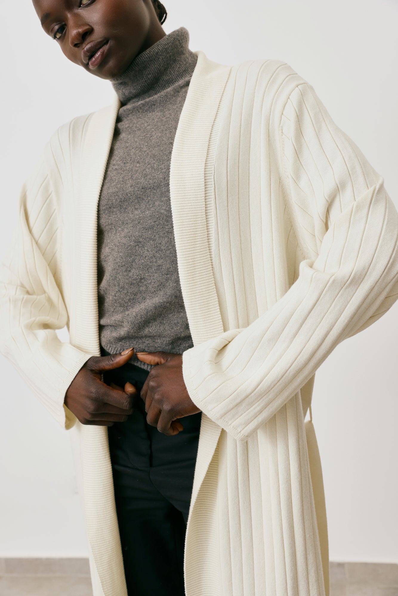 Ribbed Knit Cardigan
