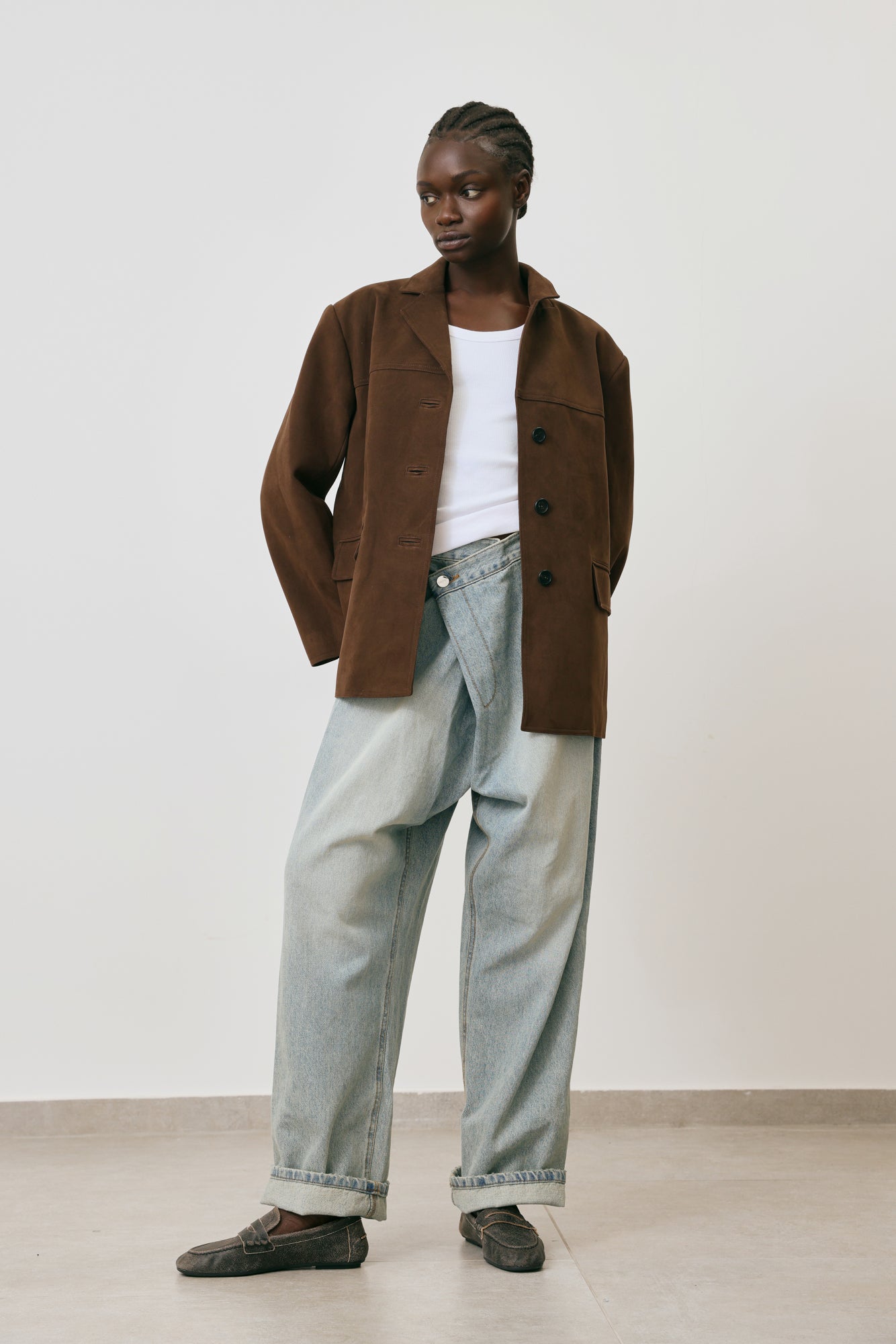 Asymmetrical Wide leg jeans