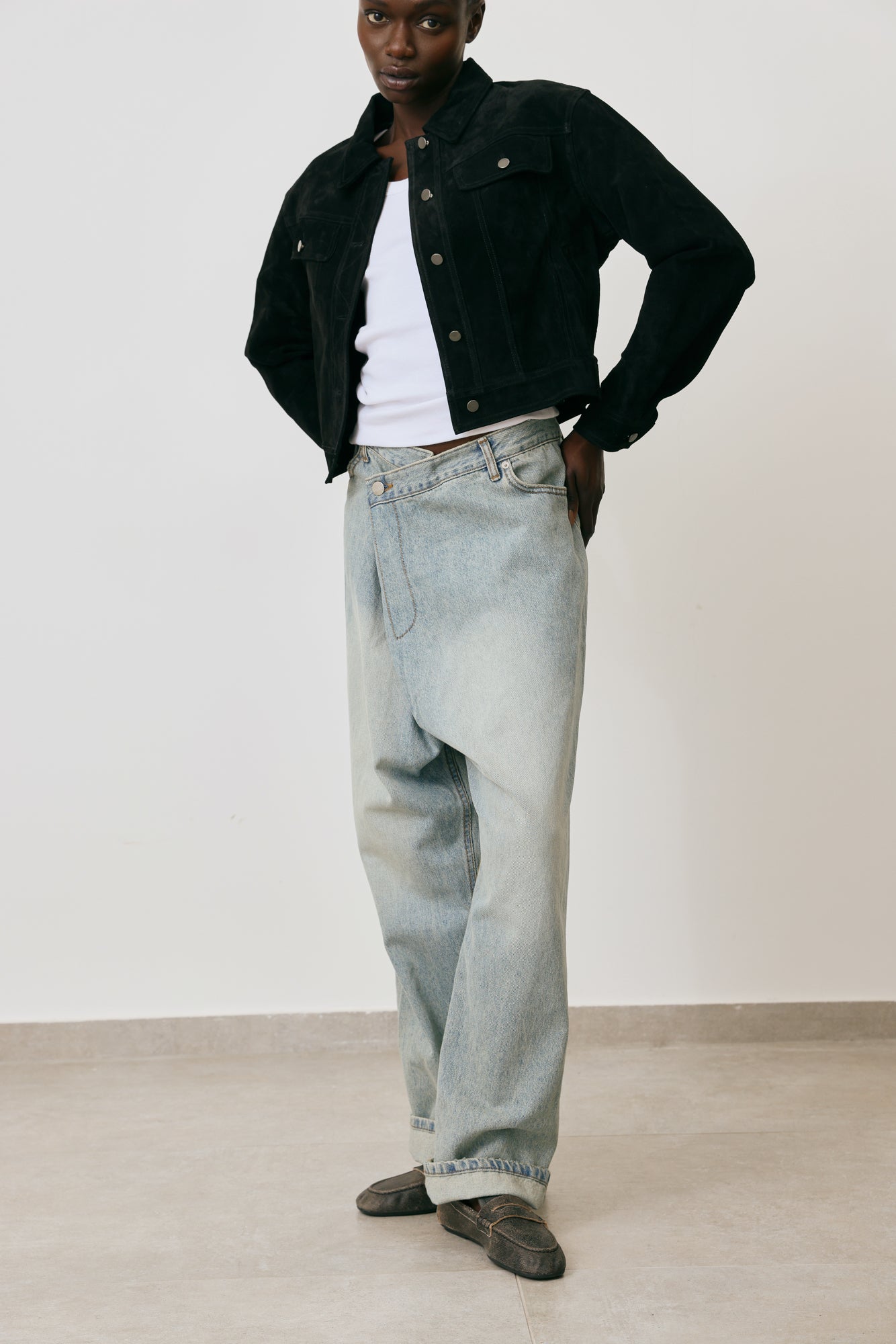 Suede Cropped Jacket