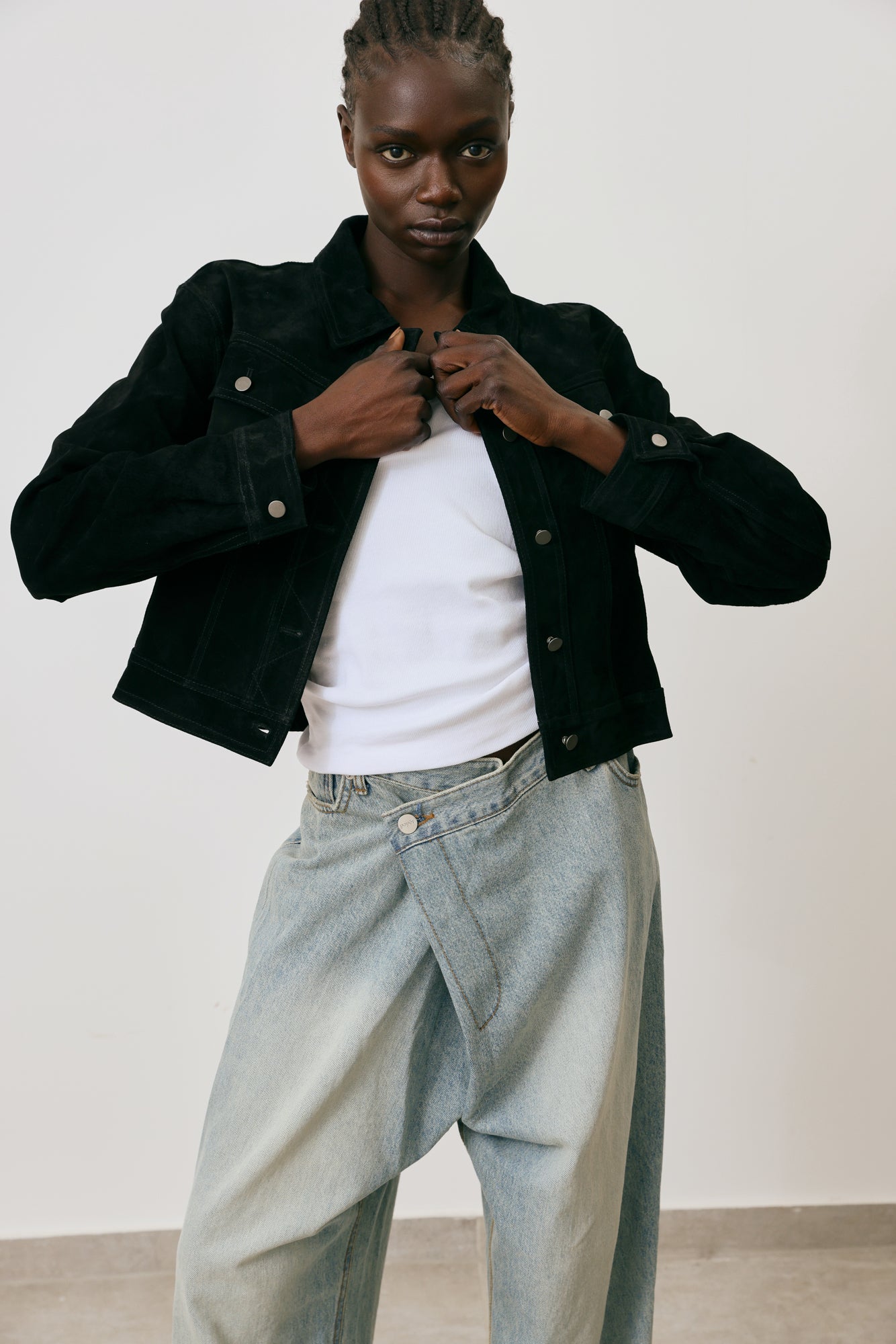 Suede Cropped Jacket