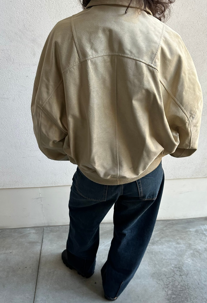 Suede Bomber Jacket