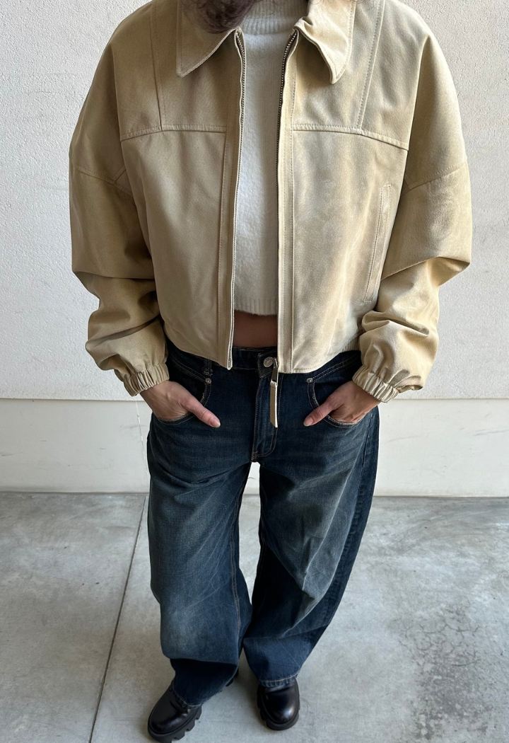 Suede Bomber Jacket