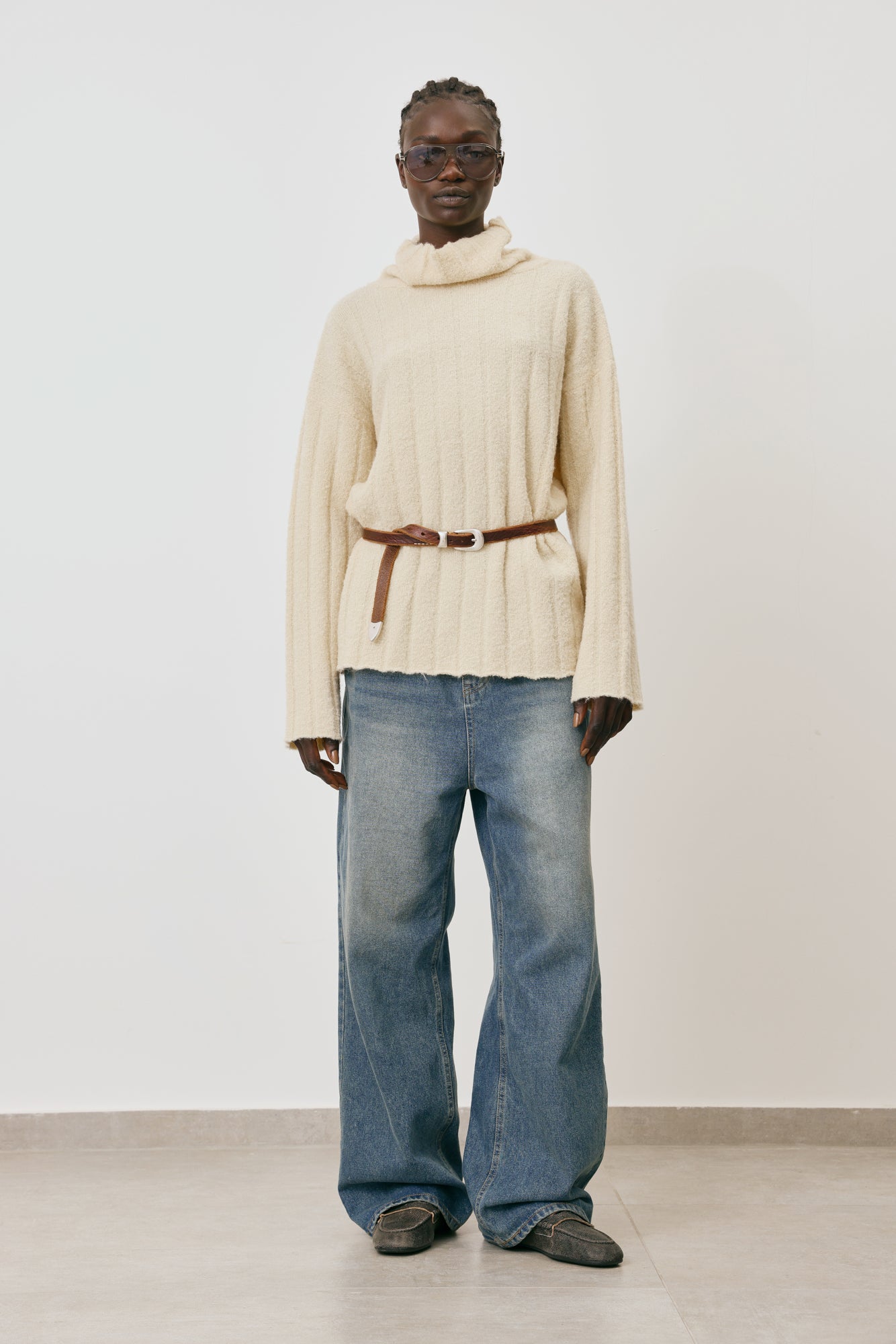 Turtleneck Rib Sweater