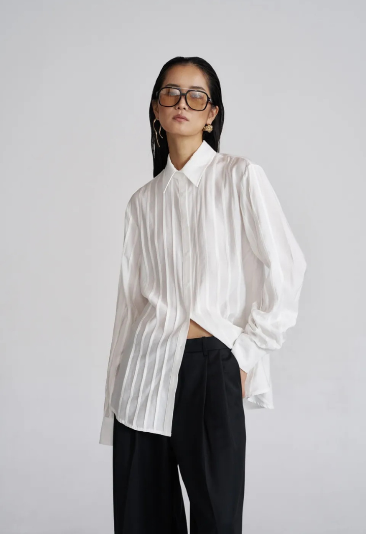 Chic woven stripe yellow cotton shirt, women's stylish yellow striped blouse, casual cotton striped shirt, fashionable woven yellow top, trendy yellow cotton blouse, elegant cotton striped shirt for women, summer woven stripe shirt, versatile yellow fashion blouse, modern woven stripe cotton shirt, comfortable casual yellow top, wardrobe staple yellow shirt, women’s chic woven cotton blouse.