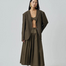 Elegant midi olive green skirt, women's sophisticated midi skirt, stylish olive green pencil skirt, formal midi skirt for women, fashionable midi length skirt, versatile olive green skirt, chic elegant midi skirt, evening midi skirt for women, office wear olive green skirt, timeless midi skirt style, women's tailored midi skirt, classy olive green fashion skirt, perfect midi skirt for special occasions