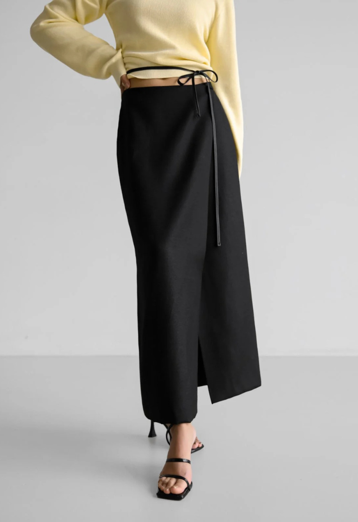 Gabi Wrap Skirt - black